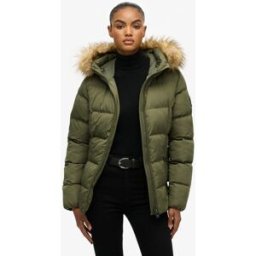 Superdry Femme Doudoune à Ceinture Fuji Green Taille: 42