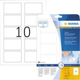 Herma 4514 Etiquette badges 80 x 50 mm acétate de cellulose blanc 200 pc(s) décollable imprimante laser, photocopieuse, imprimante laser couleur, photocopieuse
