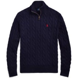 Polo Ralph Lauren Pull col zippé en coton