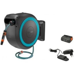Gardena PowerRoll XL Dévidoir mural 35m-set (1x2,5Ah/18V) turquoise 18640-20