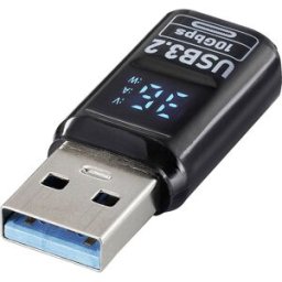 Renkforce USB Adaptateur [1x USB-A mâle - 1x USB-C® femelle] USB 3.2 Type A/C Charging Adapter, PD36W, 10 Gbps écran LED chargé (tension/intensité/puissance)