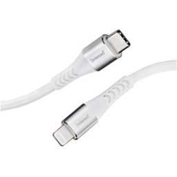 Intenso Câble USB USB 2.0 USB-C® mâle, Connecteur Lightning 1.50 m blanc gaine textile 7902002