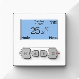 Riberger Thermostat d'ambiance numérique blanc (sans WiFi), programmable, 230 V, avec sonde pour chauffage au sol électrique