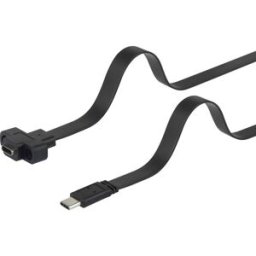 Renkforce Câble USB USB 3.2 Gen1 USB-C® mâle, USB-C® femelle 0.50 m noir vissable, très flexible RF-3415026