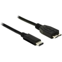 Delock Câble USB USB 3.2 Gen1 USB-C® mâle, USB-Micro-B 3.0 mâle 1.00 m noir 83677