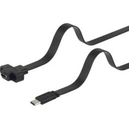 Renkforce Câble USB USB 3.2 Gen1 USB-C® mâle, USB-C® femelle 0.25 m noir vissable, très flexible RF-3415030
