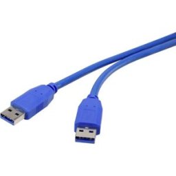 Renkforce Câble USB USB 3.2 Gen1 USB-A mâle, USB-A mâle 1.80 m bleu contacts dorés RF-4369449