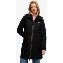 Superdry Femme Veste Coupe-vent Tricolore Longue Black Taille: 42