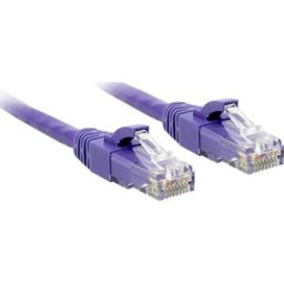 LINDY 48126 RJ45 Câble réseau, câble patch CAT 6 U/UTP 7.50 m violet avec cliquet dencastrement 1 pc(s)