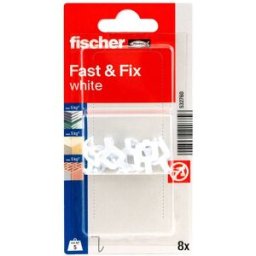 Fischer Fast & Fix K NV Crochet mural blanc Contenu: 1 set