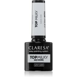 Claresa UV/LED Top Milky No Wipe vernis top coat gel 5 g