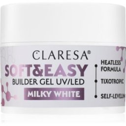 Claresa Soft&Easy Builder Gel base de vernis en gel ongles teinte Milky White 45 g