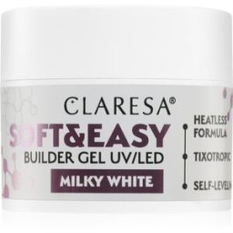 Claresa Soft&Easy Builder Gel base de vernis en gel ongles teinte Milky White 12 g
