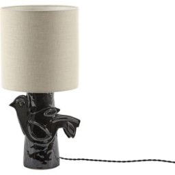 Serax - Lampe de table Paloma - Noir - Grès émaillé - Designer Marie Michielssen