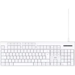 Hama CK-200 USB Clavier allemand, QWERTZ blanc touches multimédia