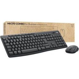 Logitech MK370 Combo for Business Bluetooth Kit souris + clavier protégé contre les infiltrations deau, Touches à frappe silencieuse allemand, QWERTZ noir