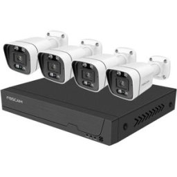 Foscam Schloss / Zutrittskontrolle FNA108E-B4-2T Ethernet IP-Set pour caméra de surveillance8 canauxavec 4 caméras3840 x 2160 pixels