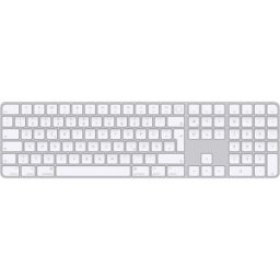 Apple Magic Keyboard Touch ID NumKey Bluetooth Clavier allemand, QWERTZ, Mac blanc rechargeable, lecteur dempreinte digitale, avec clavier numérique