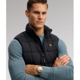 Superdry Homme Gilet Fuji Lite Matelassé Black Taille: Xxxl