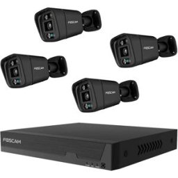Foscam Netzwerkkamera FN9108E-B4-2T black Ethernet IP-Set pour caméra de surveillance8 canauxavec 4 caméras3840 x 2160 pixels