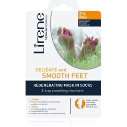 Lirene Foot Care soin régénérant pieds bi-phasé gommage + masque en forme de chaussettes 3% Urea 1 paire