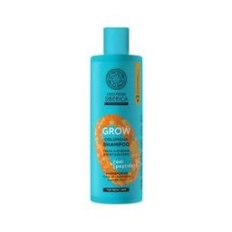 Natura Siberica Oblepikha Grow Shampoing Force et Croissance aux Peptides Cheveux Fragiles 400 ml - Flacon 400 ml