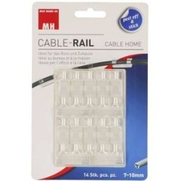 Max Hauri Clip de câble autocollant 164657 Plage de Ø du faisceau 10 mm (max) transparent 14 pc(s)