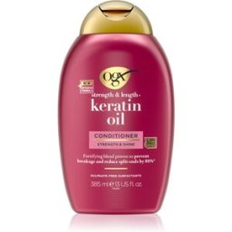 OGX Keratin Oil après-shampoing fortifiant à la kératine et huile d'argan 385 ml
