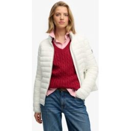 Superdry Femme Doudoune Légère Fuji White Taille: 36