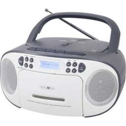 Reflexion CD-Player Radio-lecteur CD DAB+, DAB, FM AUX, CD, Cassette, USB blanc, gris