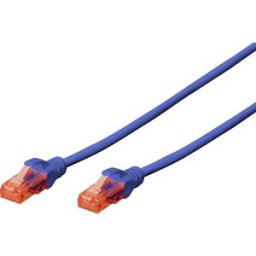 Digitus DK-1617-100/B RJ45 Câble réseau, câble patch CAT 6 U/UTP 10.00 m bleu sans halogène 1 pc(s)