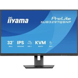 Moniteur LCD Iiyama XUB3297QSNP-B1 CEE F (A - G) 81.3 cm 32 pouces 2560 x 1440 pixels 16:9 1 ms HDMI™, DisplayPort, USB-C®, USB 3.1 (Gen 1), RJ45 IPS LED