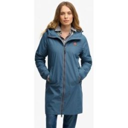 Superdry Femme Veste Coupe-vent Tricolore Longue Blue Taille: 46