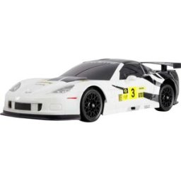 Amewi Corvette C6.R Drift Car blanc brushed 1:18 Auto RC électrique Drift 4 roues motrices (4WD) prêt à voler (RtF) 2,4 GHz avec accu et câble de charge, kit