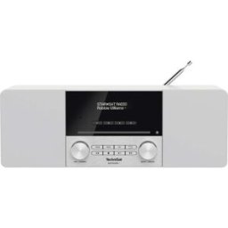 TechniSat DIGITRADIO 3 Radio de table DAB+, FM CD, USB, Bluetooth avec télécommande, fonction réveil, fonction de charge de la batterie blanc