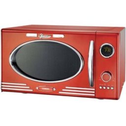 Melissa 16330129 Micro-ondes chrome, rouge