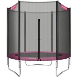 SONGMICS Trampoline extérieur avec filet de protection, Rose / Ø 183 cm
