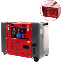 GeoTech Pro DGP8500SE-3 - Groupe électrogène 6 KW diesel Full-power insonorisé + ATS monophasé