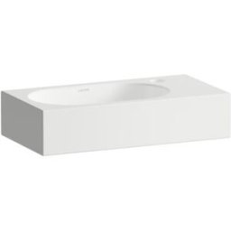 Lavabo Laufen FUSION.S H515FS40001111 450 x 236 x 100 mm, avec plage de robinetterie, un trou de robinetterie, sans trop-plein, blanc
