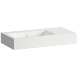 Lavabo Laufen CLASSICS H510CL60001091 800 x 405 x 135 mm, sans plage de robinetterie, sans perçage pour robinetterie, avec trop-plein, blanc