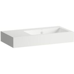 Lavabo Laufen CLASSICS H510CL50001091 800 x 405 x 135 mm, sans plage de robinetterie, sans perçage pour robinetterie, avec trop-plein, blanc