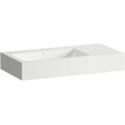 Lavabo Laufen CLASSICS H510CL60001111 800 x 405 x 135 mm, avec plage de robinetterie, percé pour robinetterie, centré, sans trop-plein, blanc