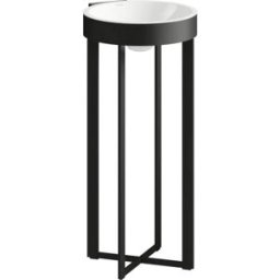 Lavabo sur pied Laufen XCROSS H511CR37161111 397 x 482 x 900 mm, avec plage de robinetterie, un trou de robinetterie centré, sans trop-plein, noir mat