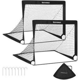 SONGMICS Cages de foot pour enfant, Noir