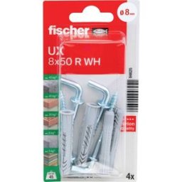 Fischer 094625 UX 8 x 50 WH K NV Cheville universelle 50 mm 1 set