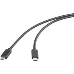 Renkforce Câble USB-C USB 3.2 Gen2x2 USB-C® mâle, USB-C® mâle 1.00 m noir gaine TPE RF-5501102