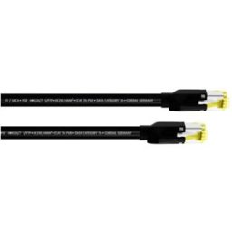 Cordial 15581 RJ45 Câble réseau, câble patch CAT 7a S/FTP 10.00 m noir gaine PUR 1 pc(s)