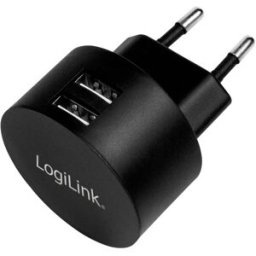 LogiLink Ladegerät Chargeur USB 10.5 W 2x USB-A noir intérieure