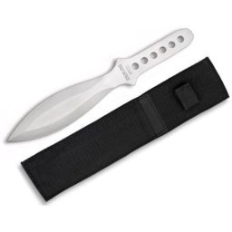 Couteau de lancer argenté 16,8cm - Full Tang acier