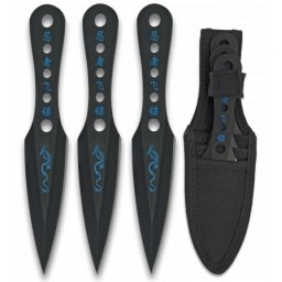 Lot 3 couteaux de lancer 16,5cm - Couteau de jet